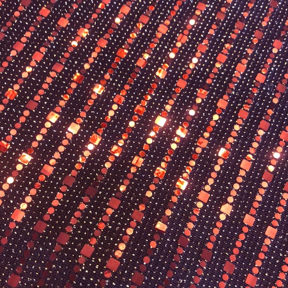 Burgundy Stretchy Sequence Cocktail Dress - Picture 5 of 5